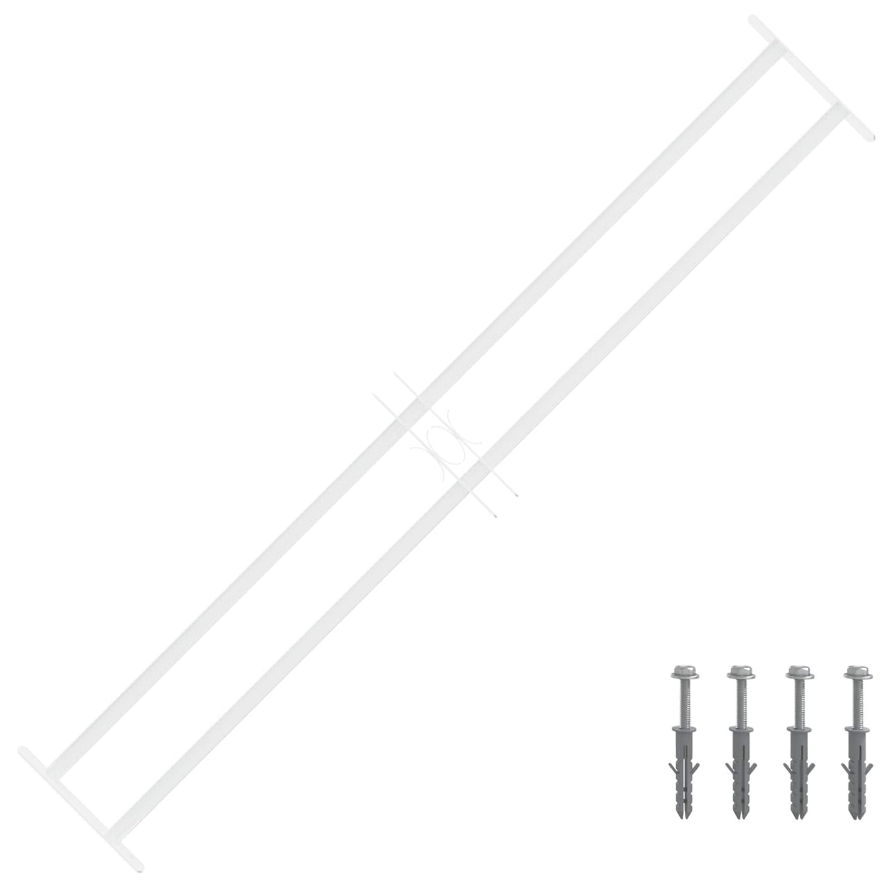Security Window Grill with 2 Cross Bars 