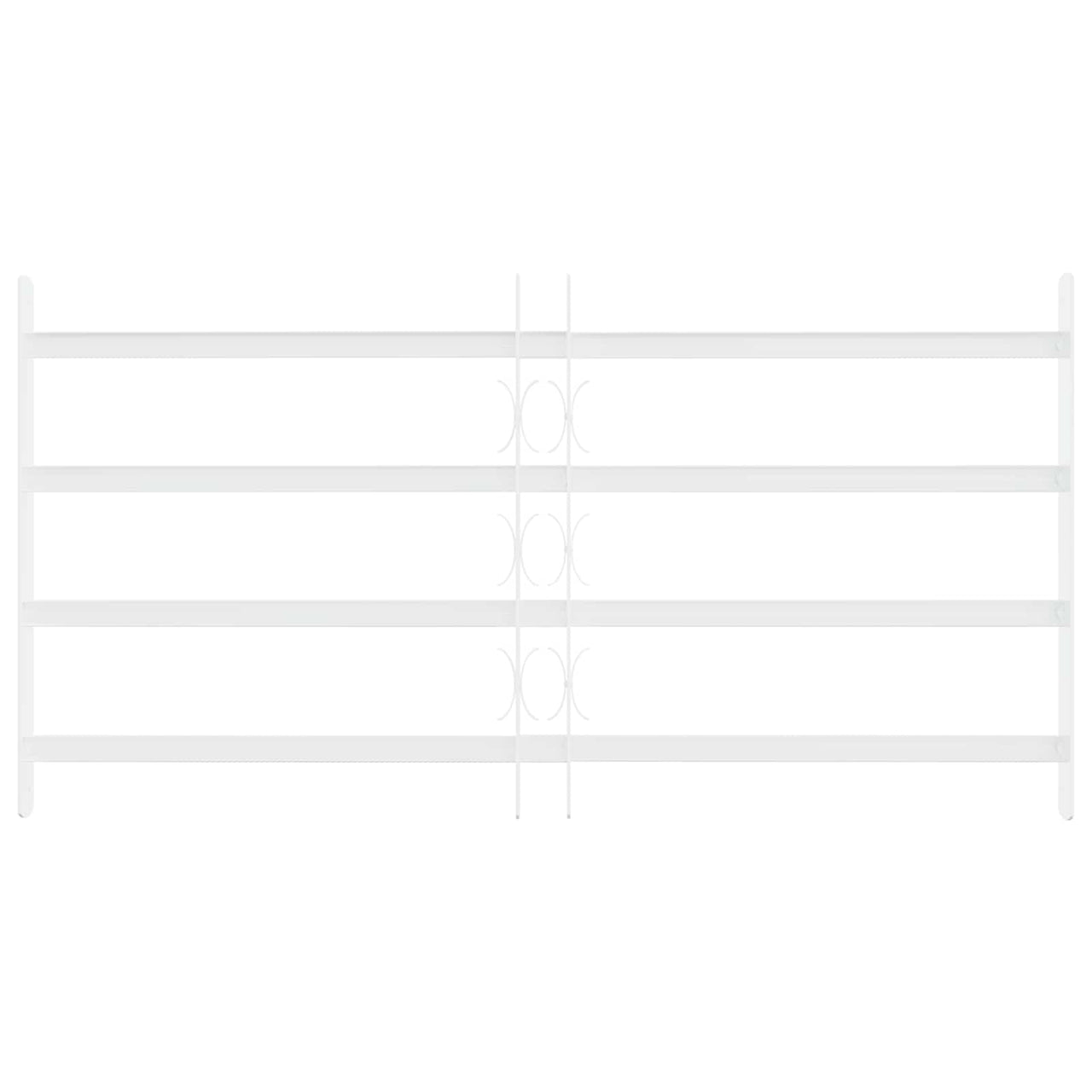 Security Window Grille with 4 Crossbars 