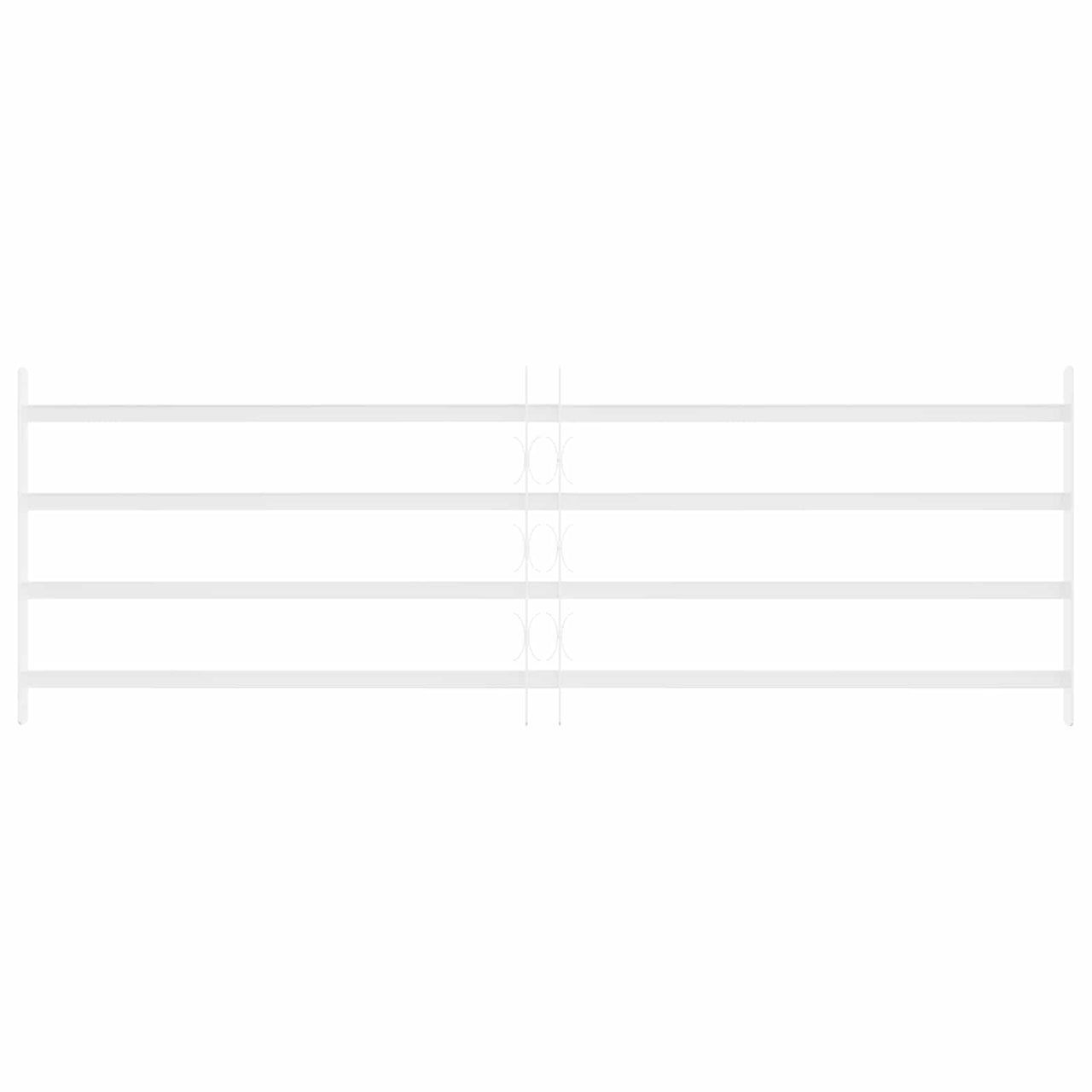 Security Window Grille with 4 Crossbars 