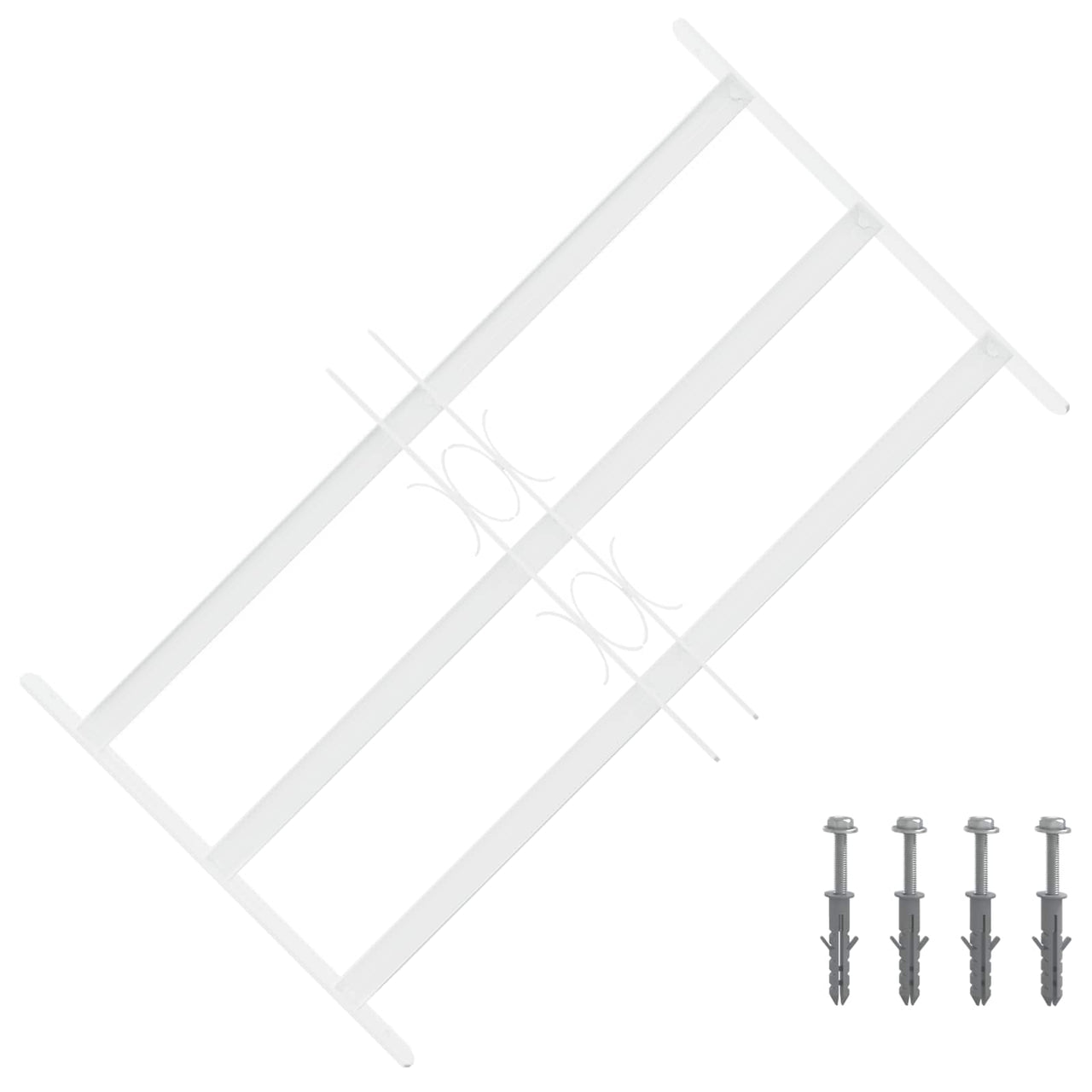 Security Window Grille with 3 Bars, 3 pcs 43-74 cm 