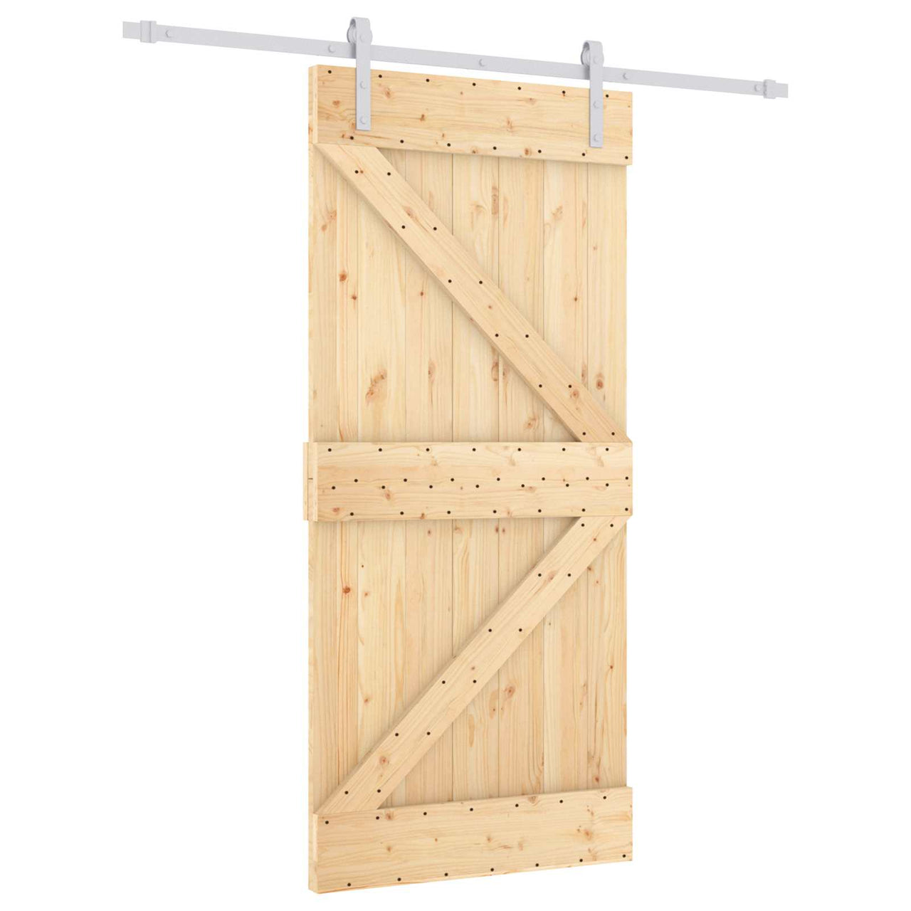 Puerta Corredera Natural y Blanco 95 x 210 cm