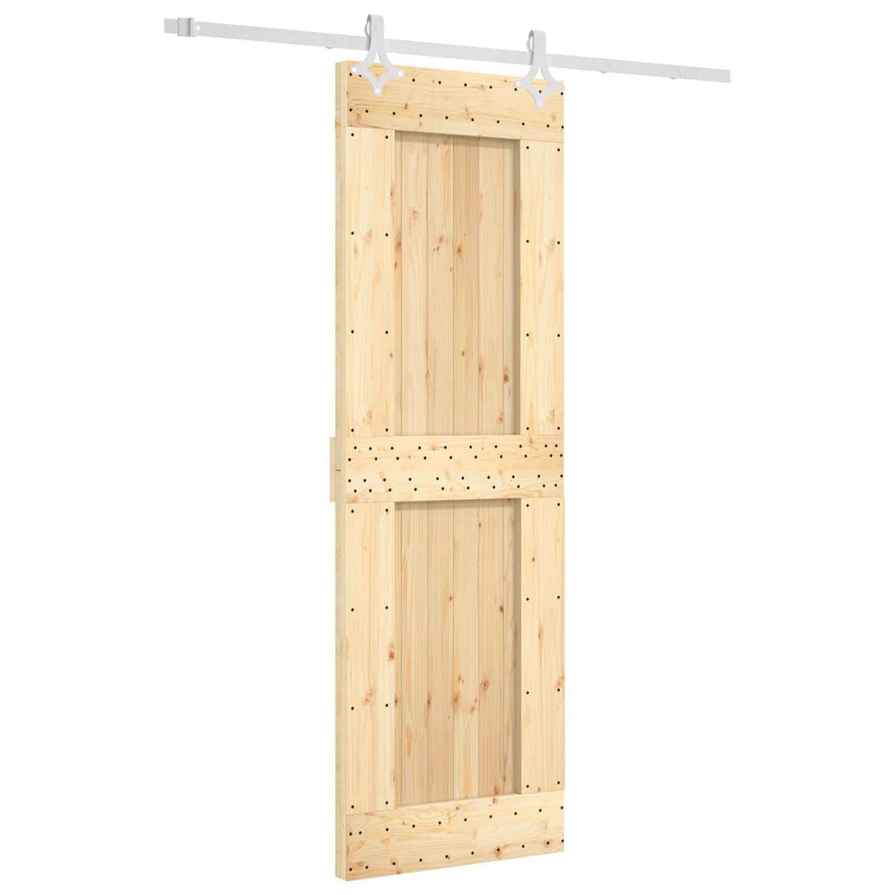 Porta de correr Natural e Branco 70 x 210 cm 