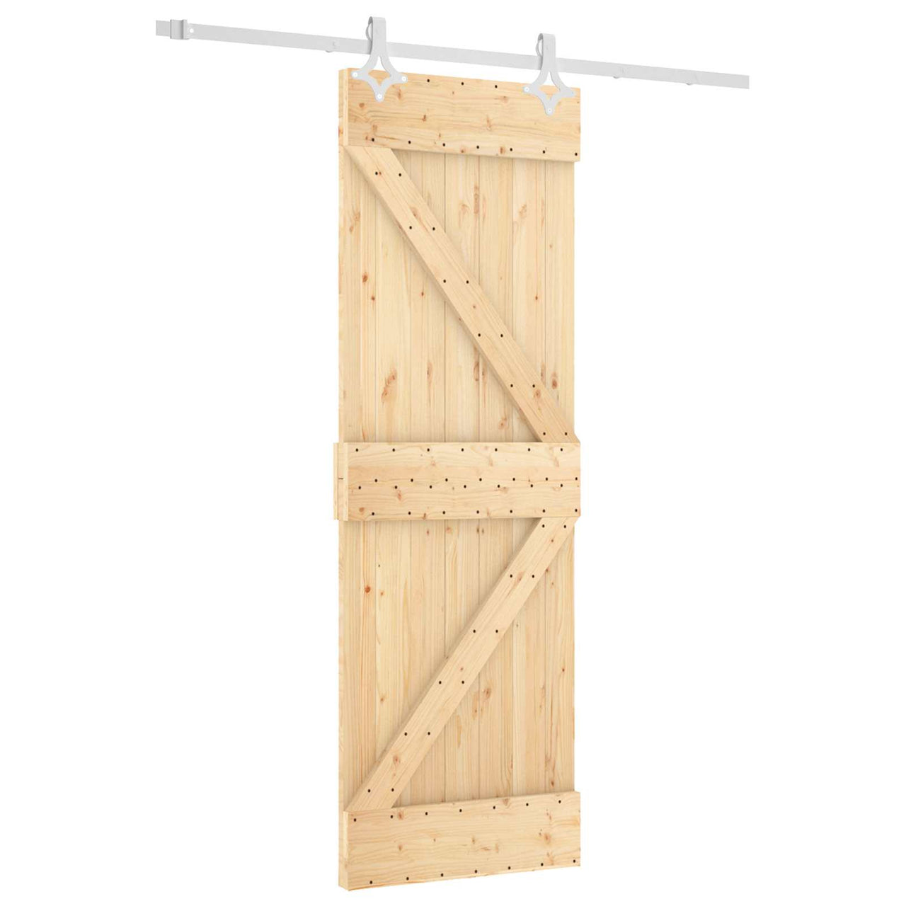 Porta de Correr Natural e Branco 70 x 210 cm 