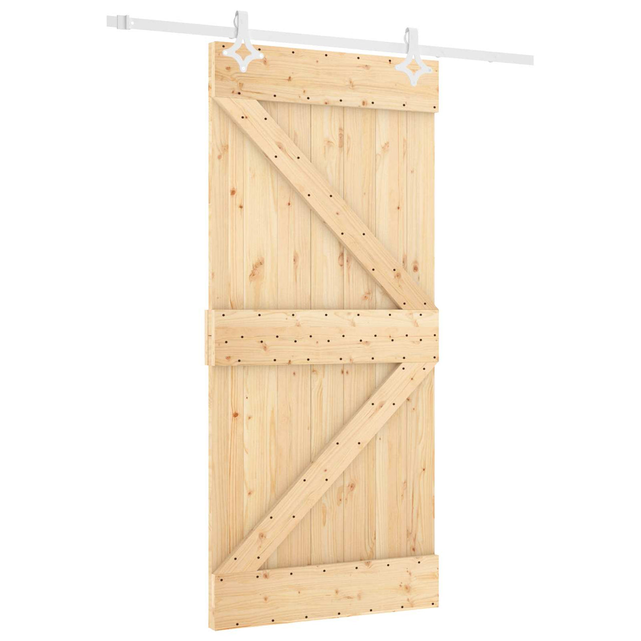 Natural and White Sliding Door 90 x 210 cm 