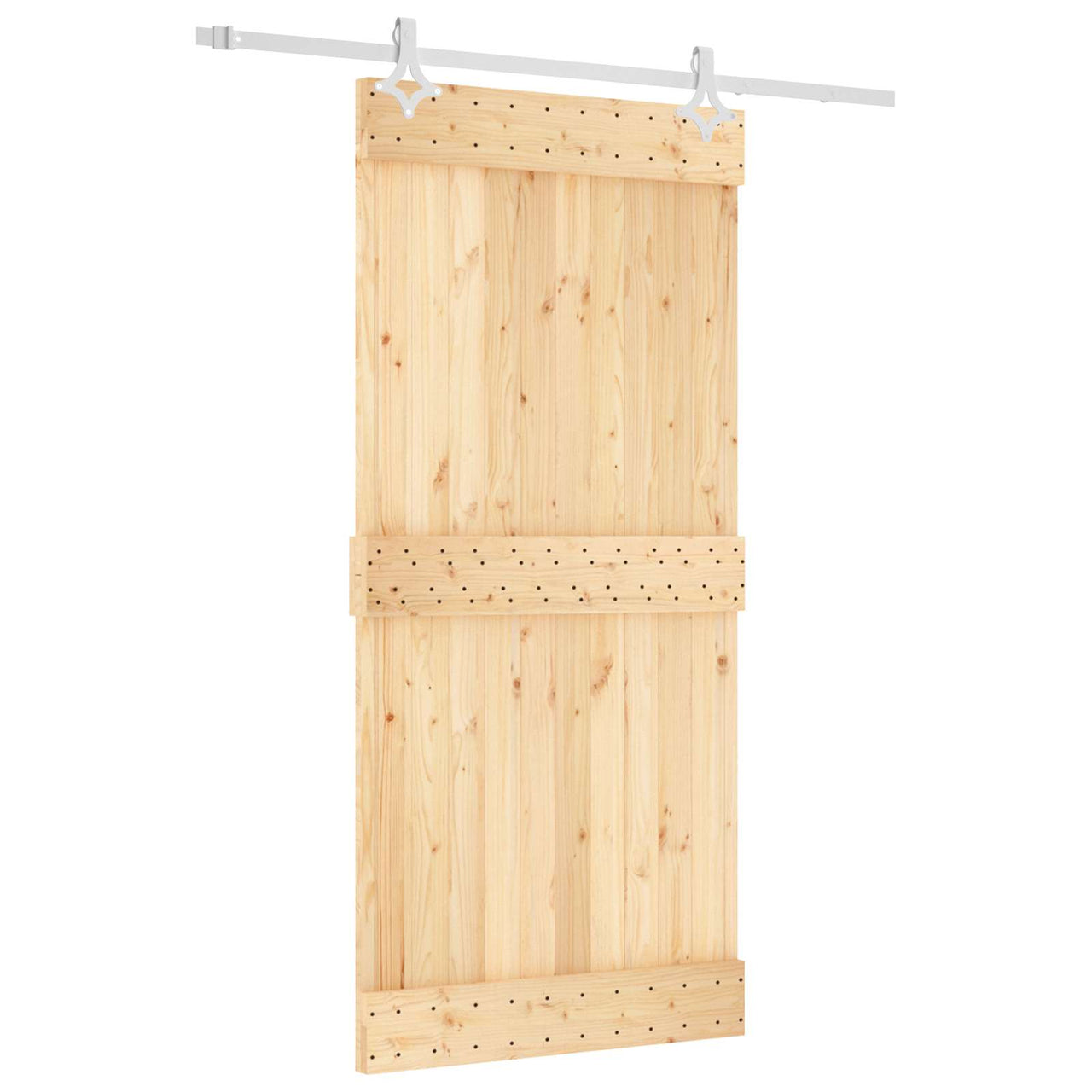 Puerta Corredera Natural y Blanco 95 x 210 cm
