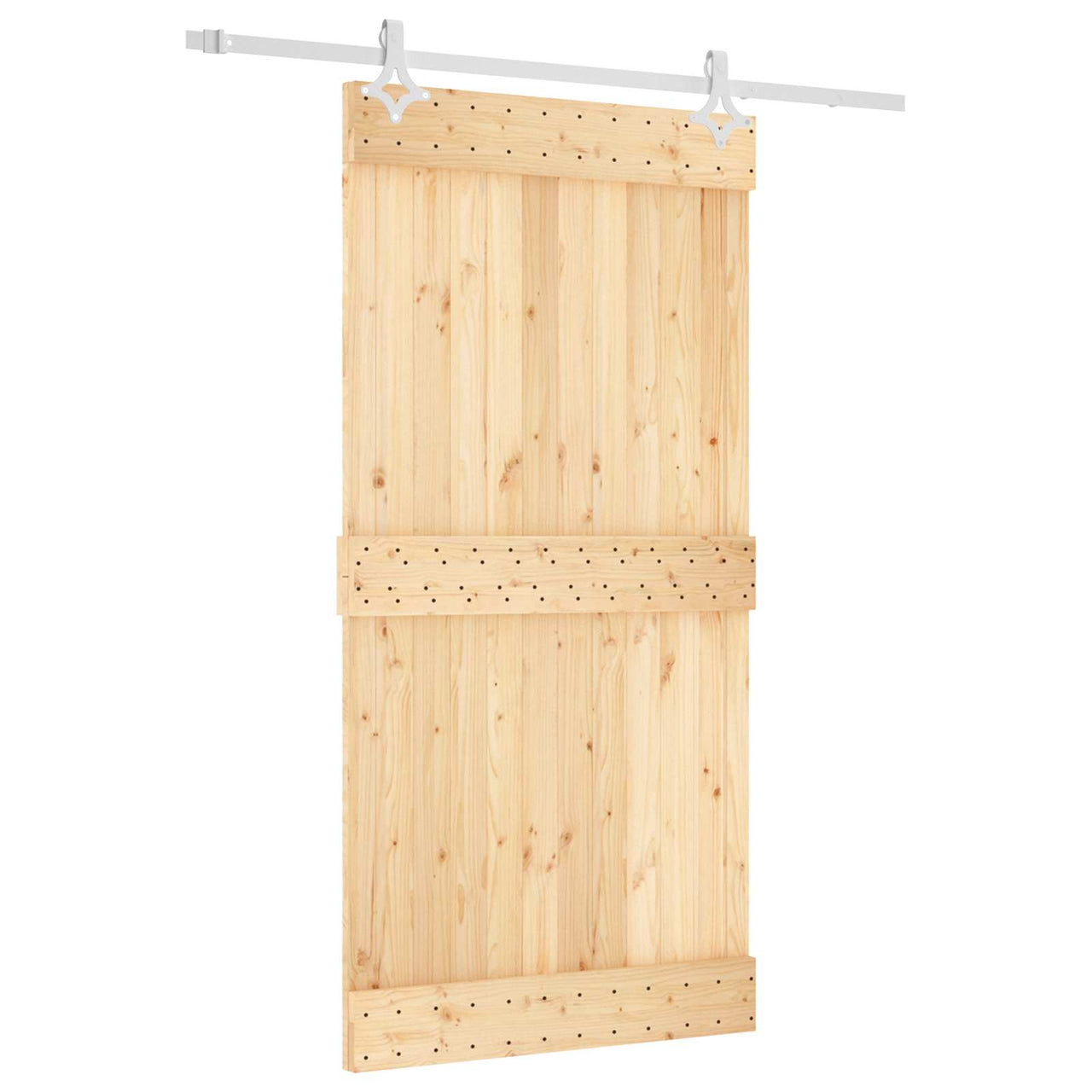Puerta Corredera Natural y Blanco 100 x 210 cm