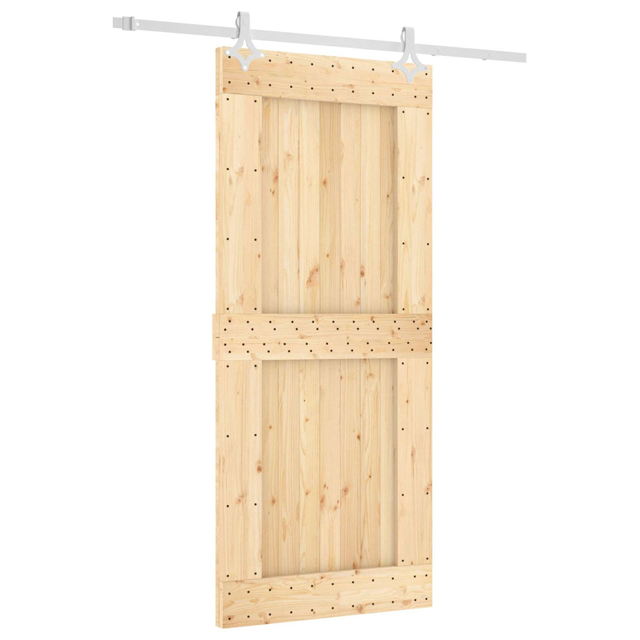 Puerta Corredera Natural y Blanco 90 x 210 cm