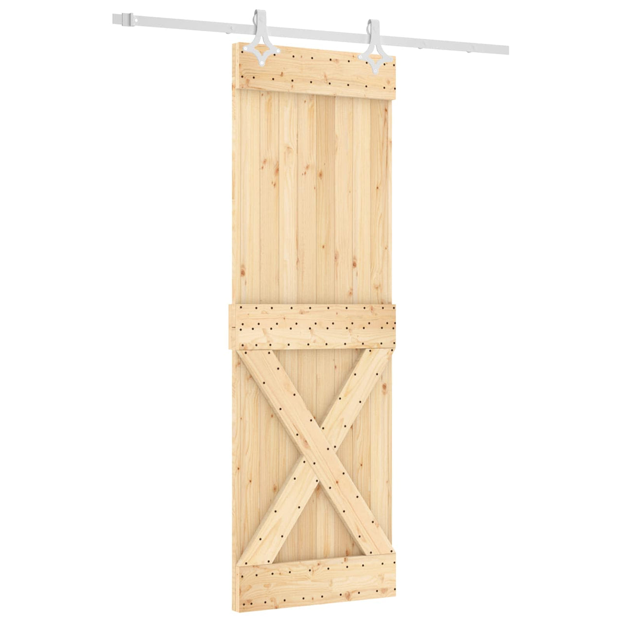 Puerta Corredera Natural y Blanco 70 x 210 cm