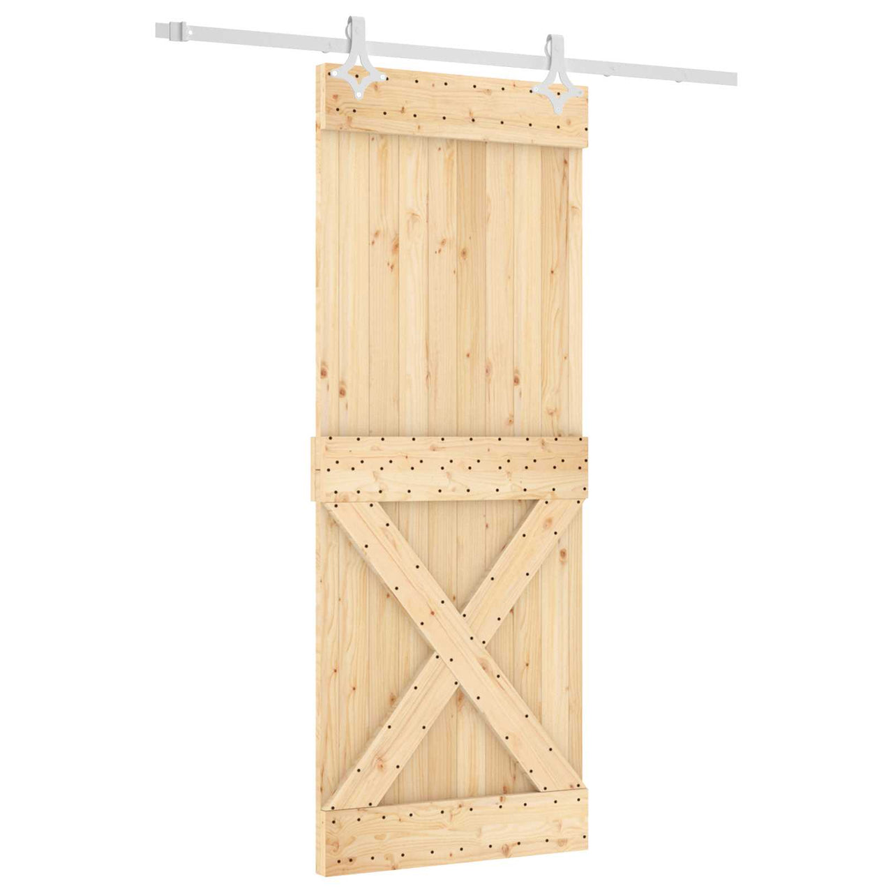 Puerta Corredera Natural y Blanco 80 x 210 cm