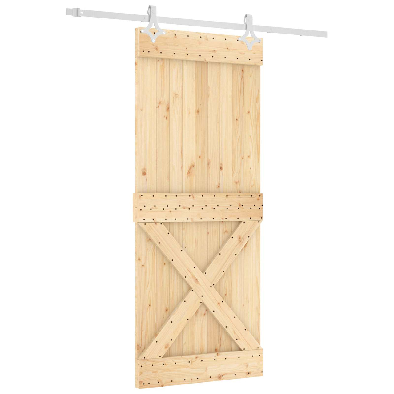 Puerta Corredera Natural y Blanco 85 x 210 cm