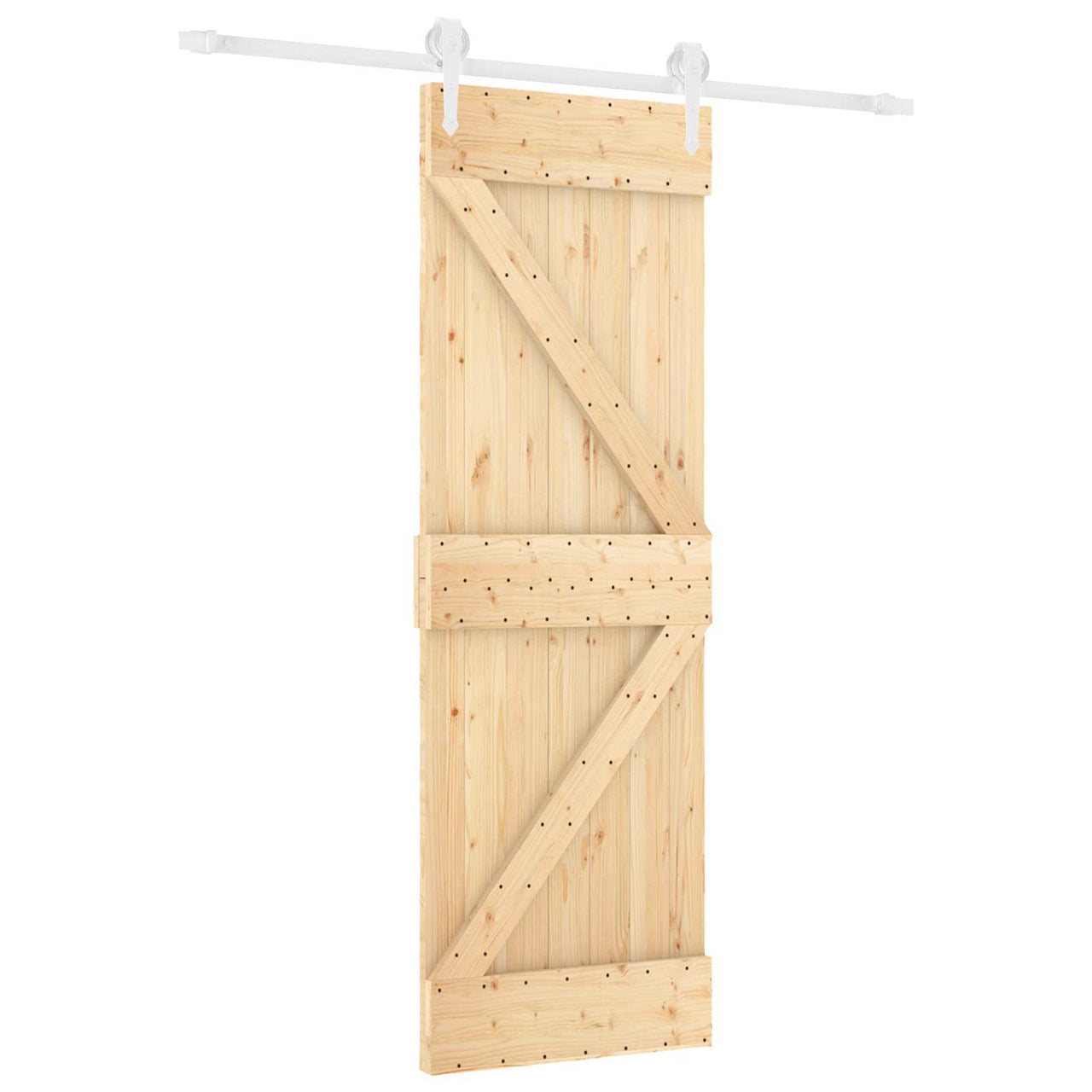 Puerta Corredera Natural y Blanco 70 x 210 cm
