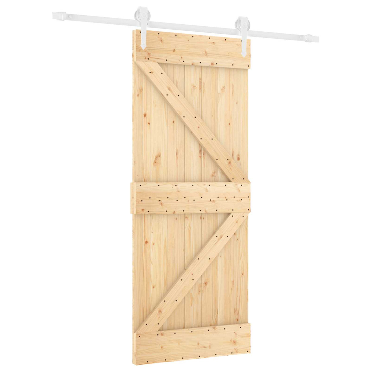 Puerta Corredera Natural y Blanco 85 x 210 cm