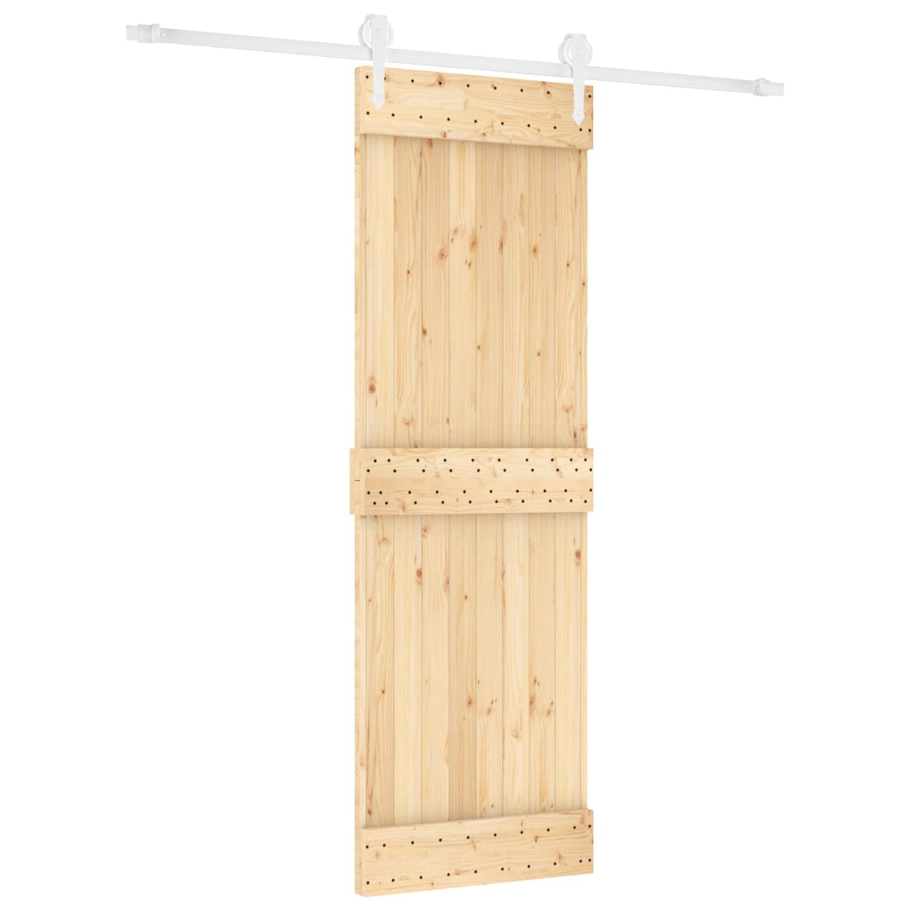 Porta de correr Natural e Branco 70 x 210 cm 
