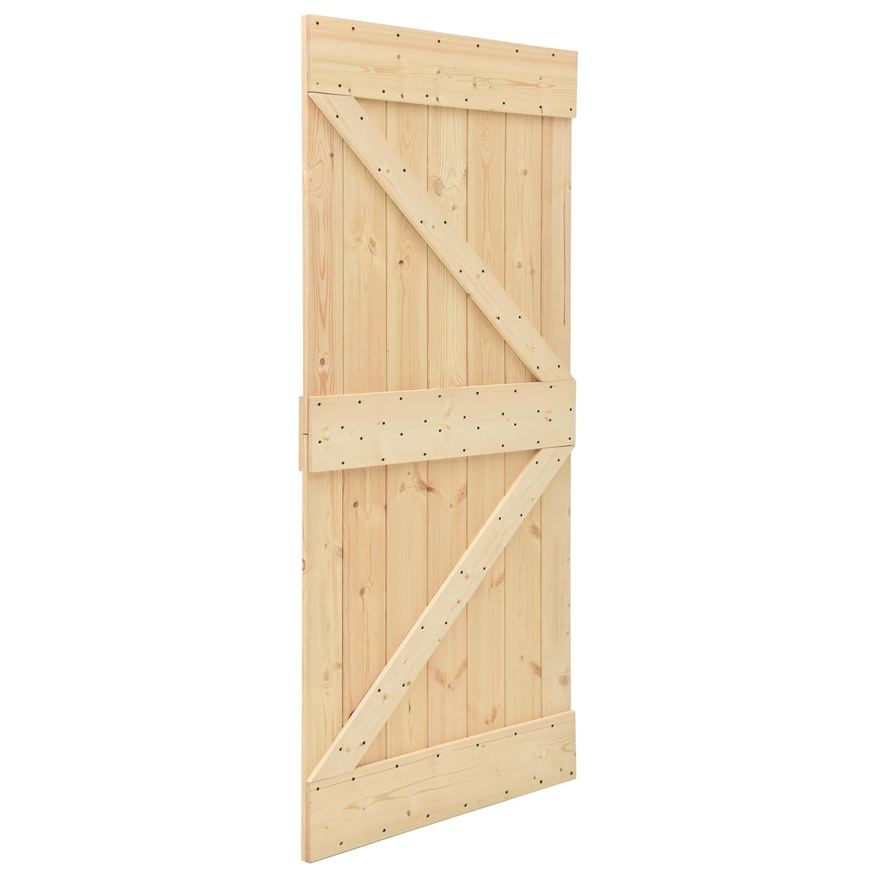Puerta Corredera NARVIK Natural y negro 80 x 210 cm (152,5 cm)