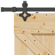 Puerta corredera Narvik en color natural y negro, ideal para decoración de jardines y exteriores.