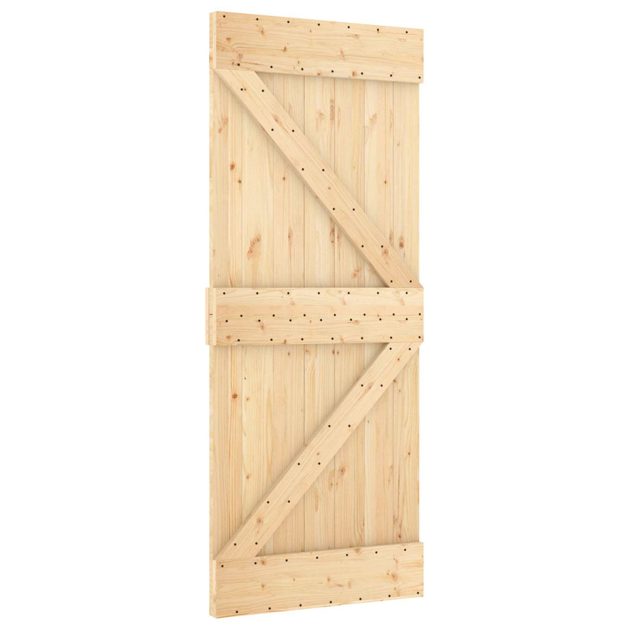 Puerta Corredera Natural y Negro 85 x 210 cm