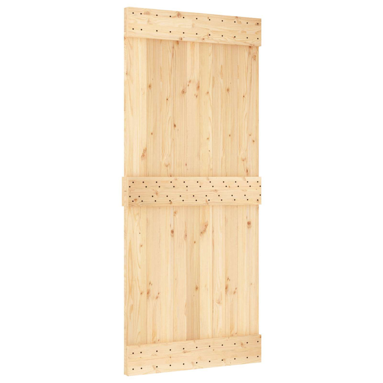Puerta Corredera Natural y Negro 90 x 210 cm