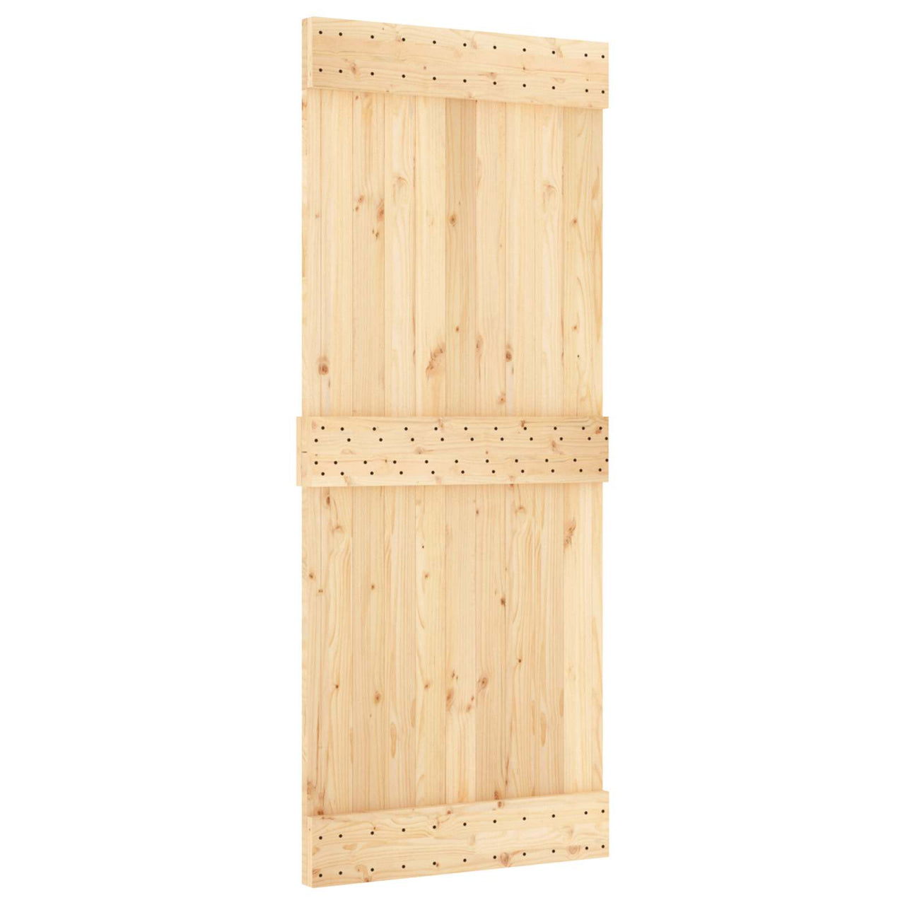 Puerta Corredera NARVIK Natural y negro 85 x 210 cm (152,5 cm)