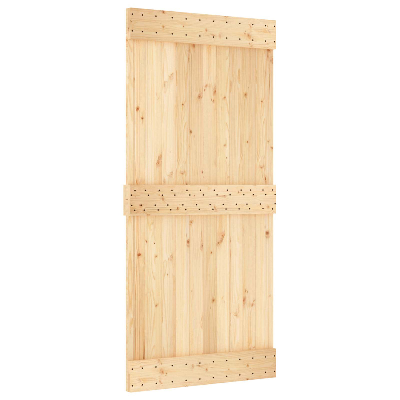 Puerta Corredera NARVIK Natural y negro 95 x 210 cm (213,5 cm)