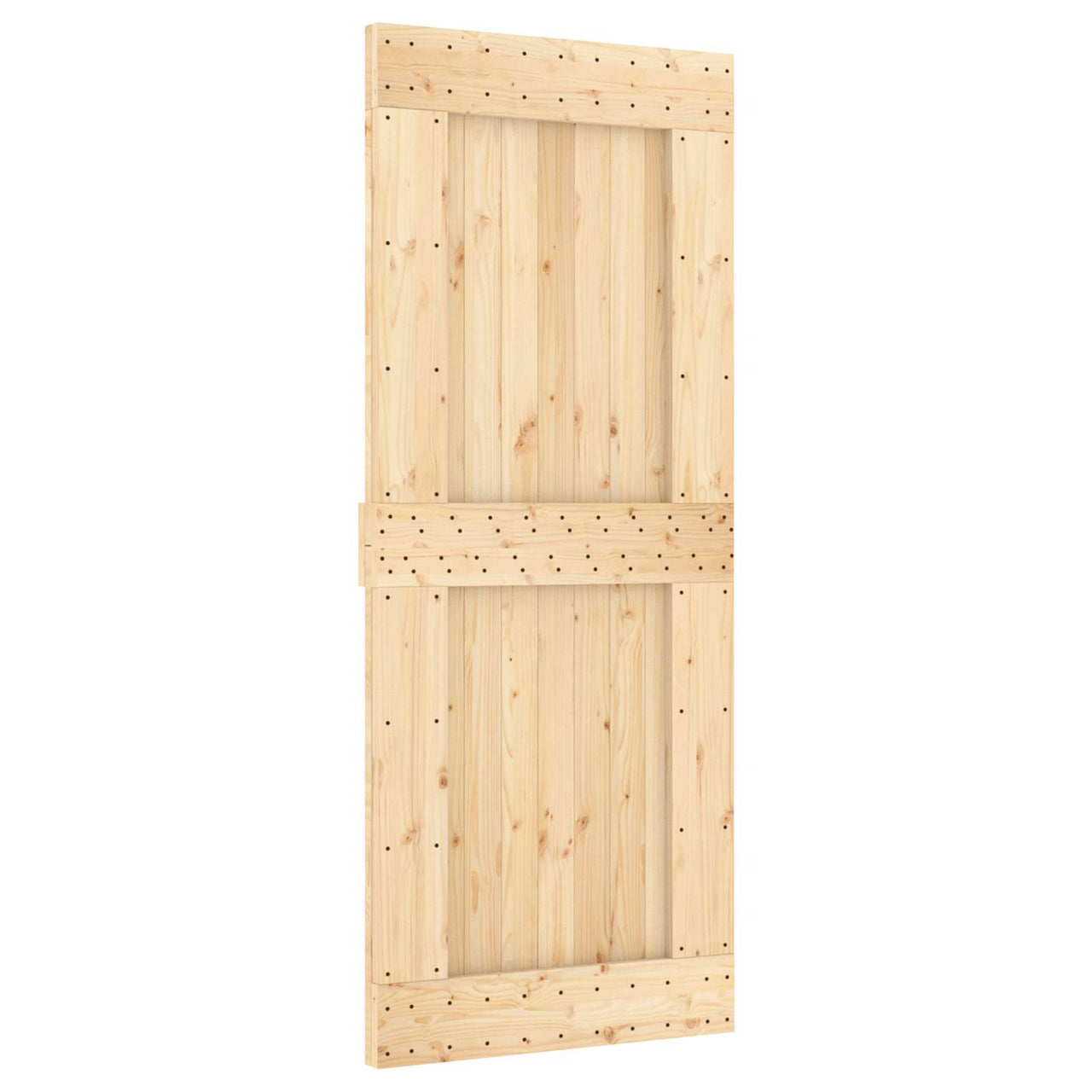 Puerta Corredera Natural y Negro 85 x 210 cm