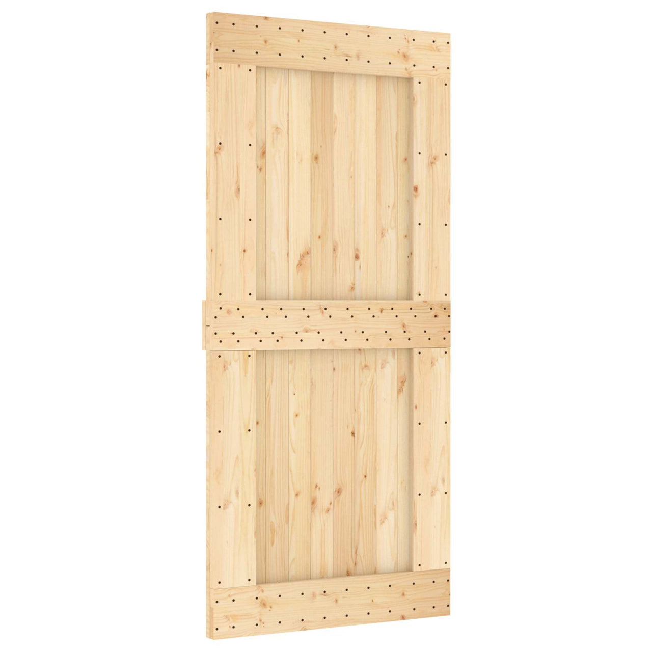 Puerta Corredera Natural y Negro 95 x 210 cm