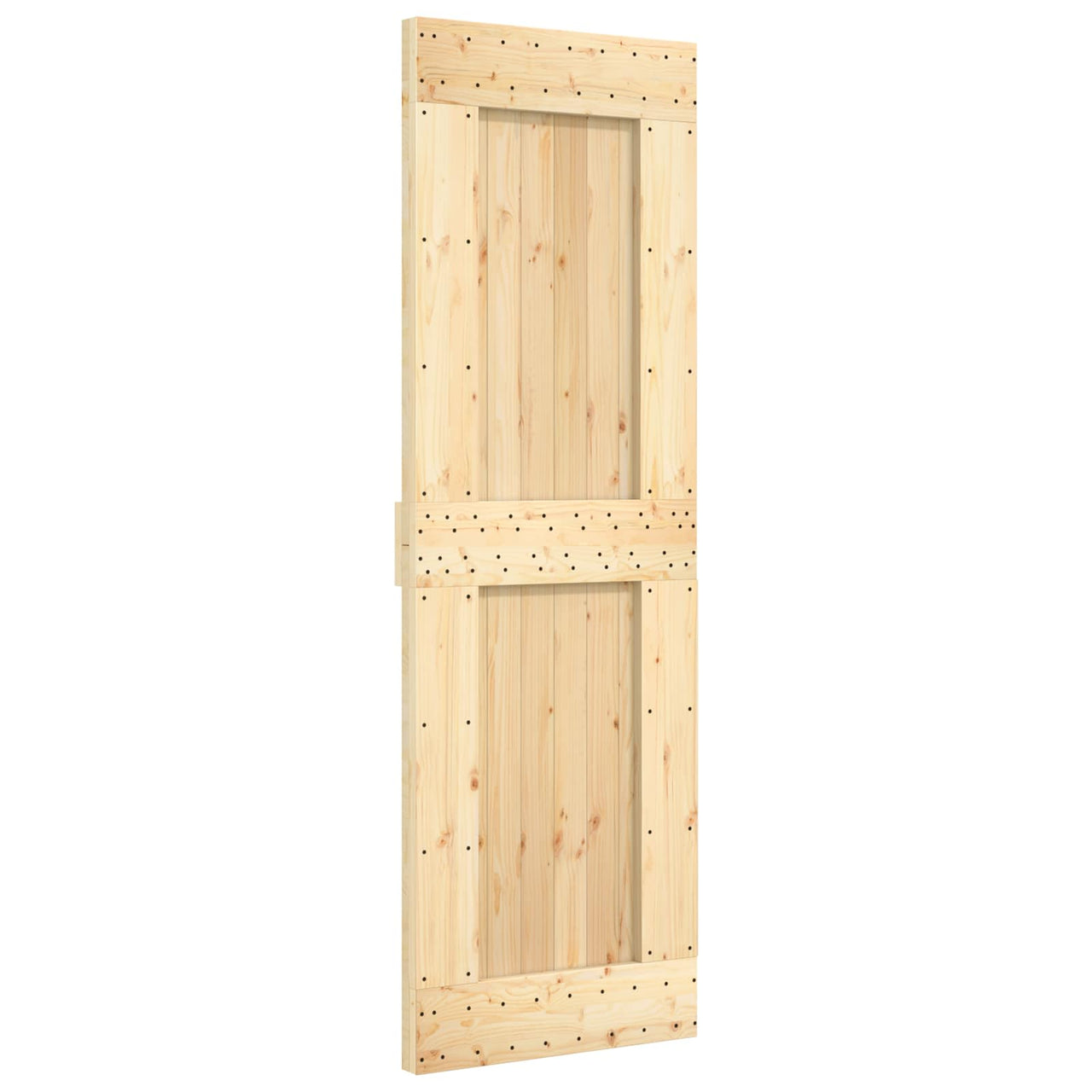Puerta Corredera Natural y Negro 70 x 210 cm