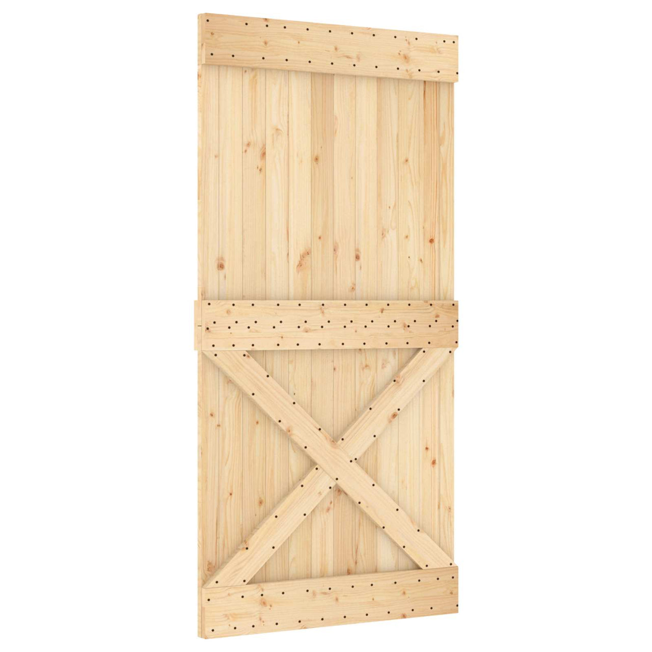 Puerta Corredera Natural y Negro 100 x 210 cm