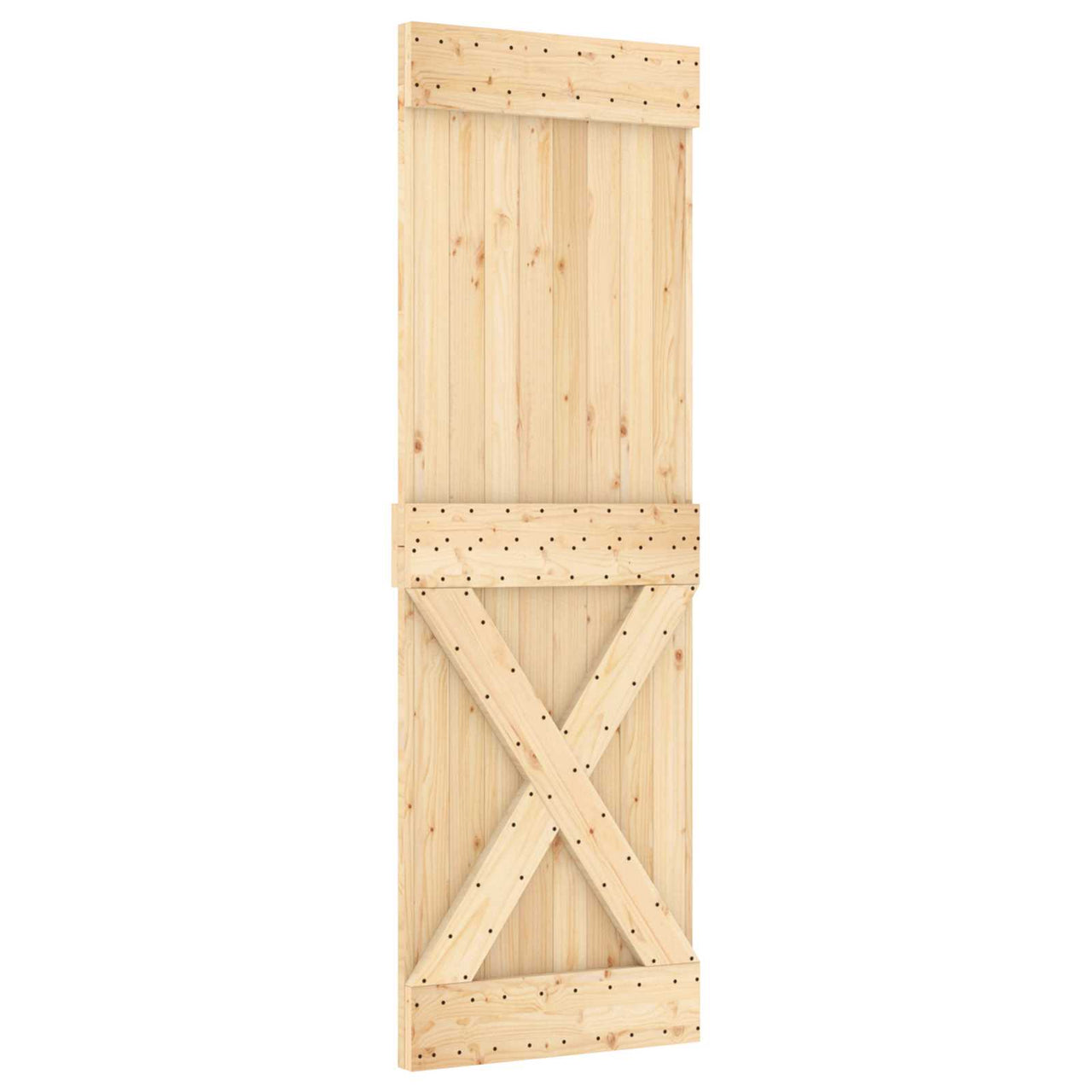 Puerta Corredera Natural y Negro 70 x 210 cm