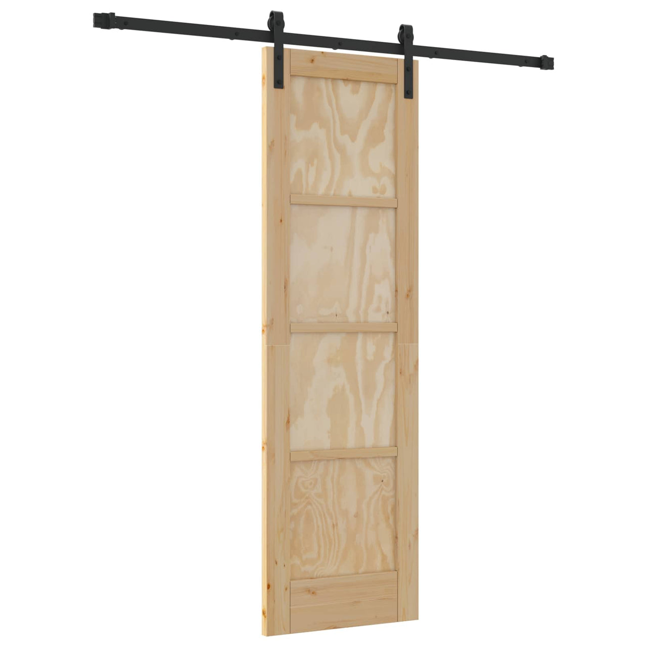 Porta de correr natural e preto 61 x 198,5 cm 