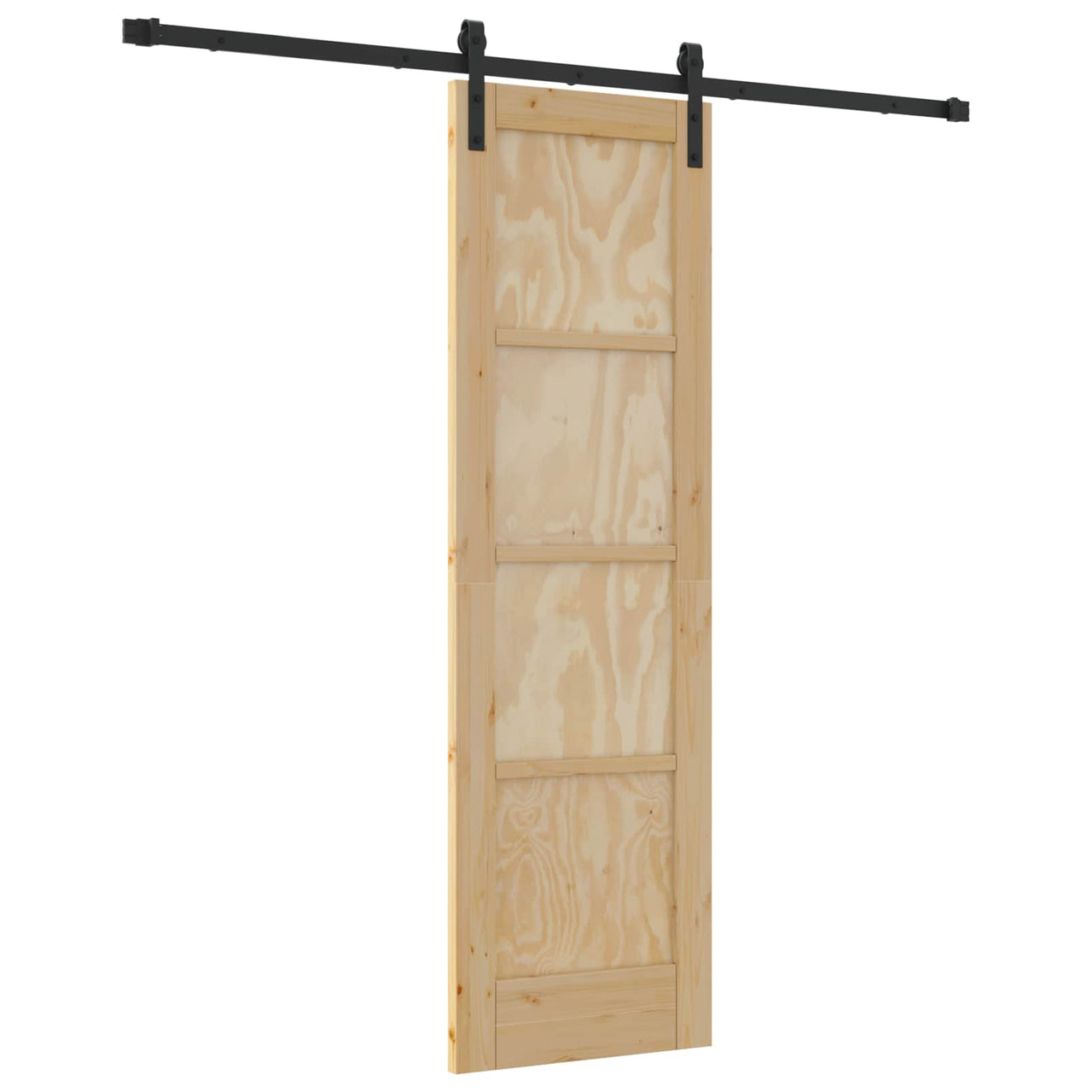 Puerta Corredera Natural y negro 61 x 198,5 cm