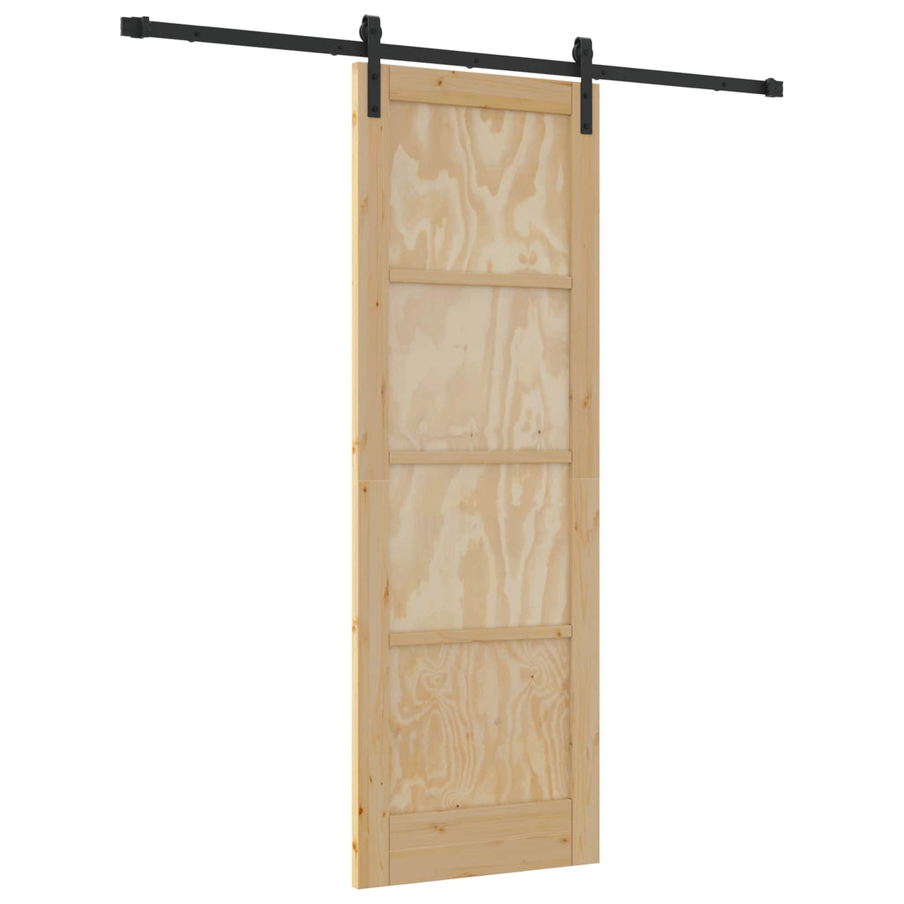 Puerta Corredera Natural y negro 73,5 x 211 cm