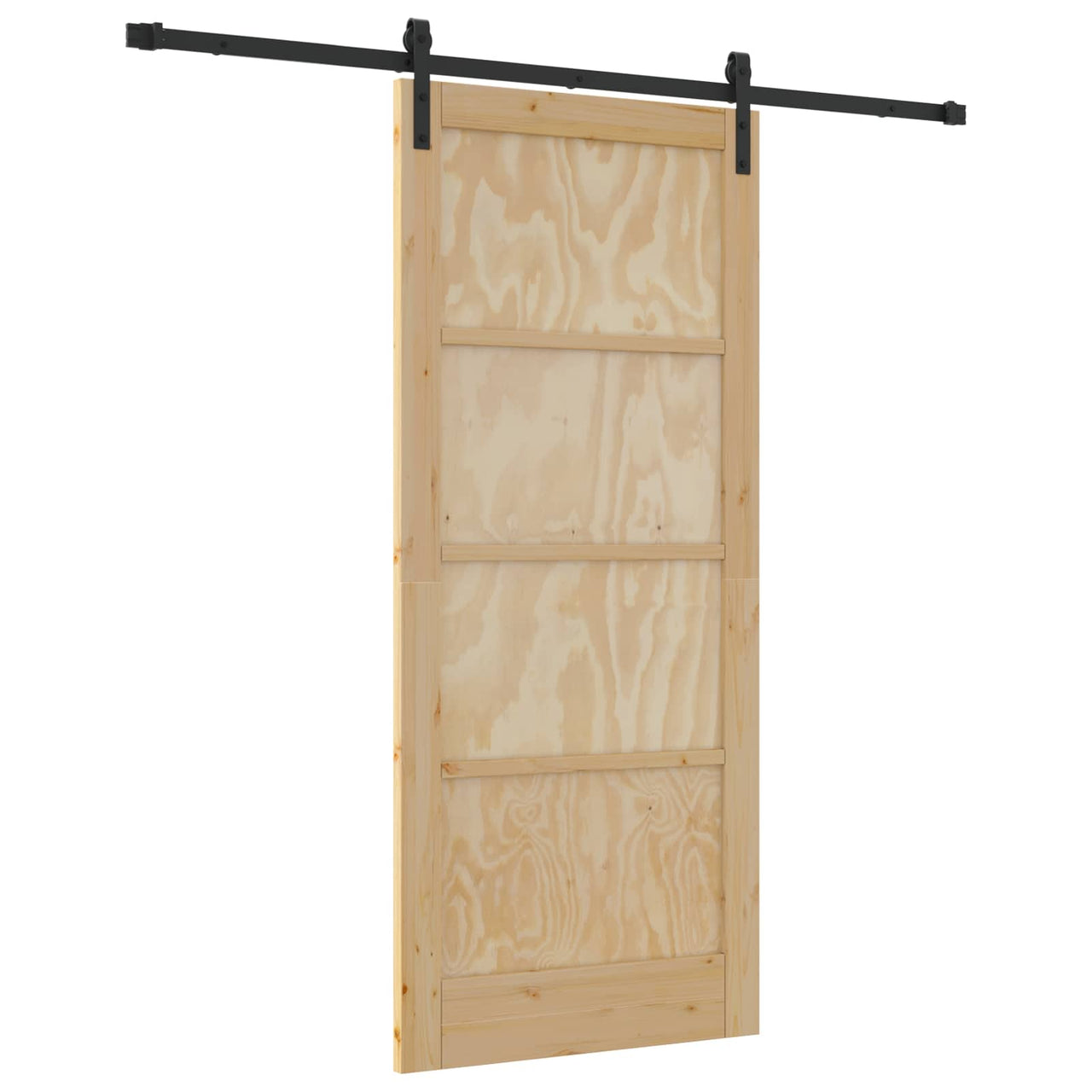 Puerta Corredera Natural y Negro 86 x 198,5 cm