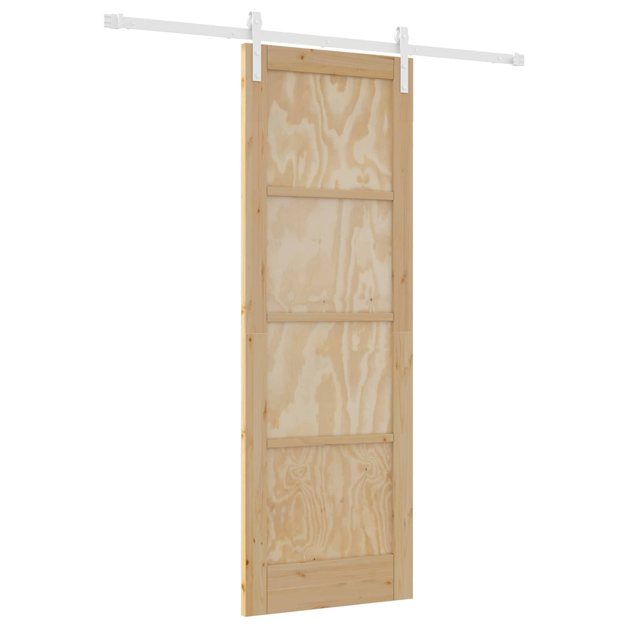 Puerta Corredera Natural y Blanco 73,5 x 211 cm
