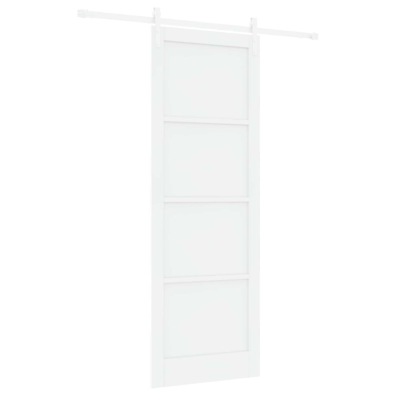 Porta de Correr Branca 83 x 232 cm Madeira de Pinheiro Maciça 