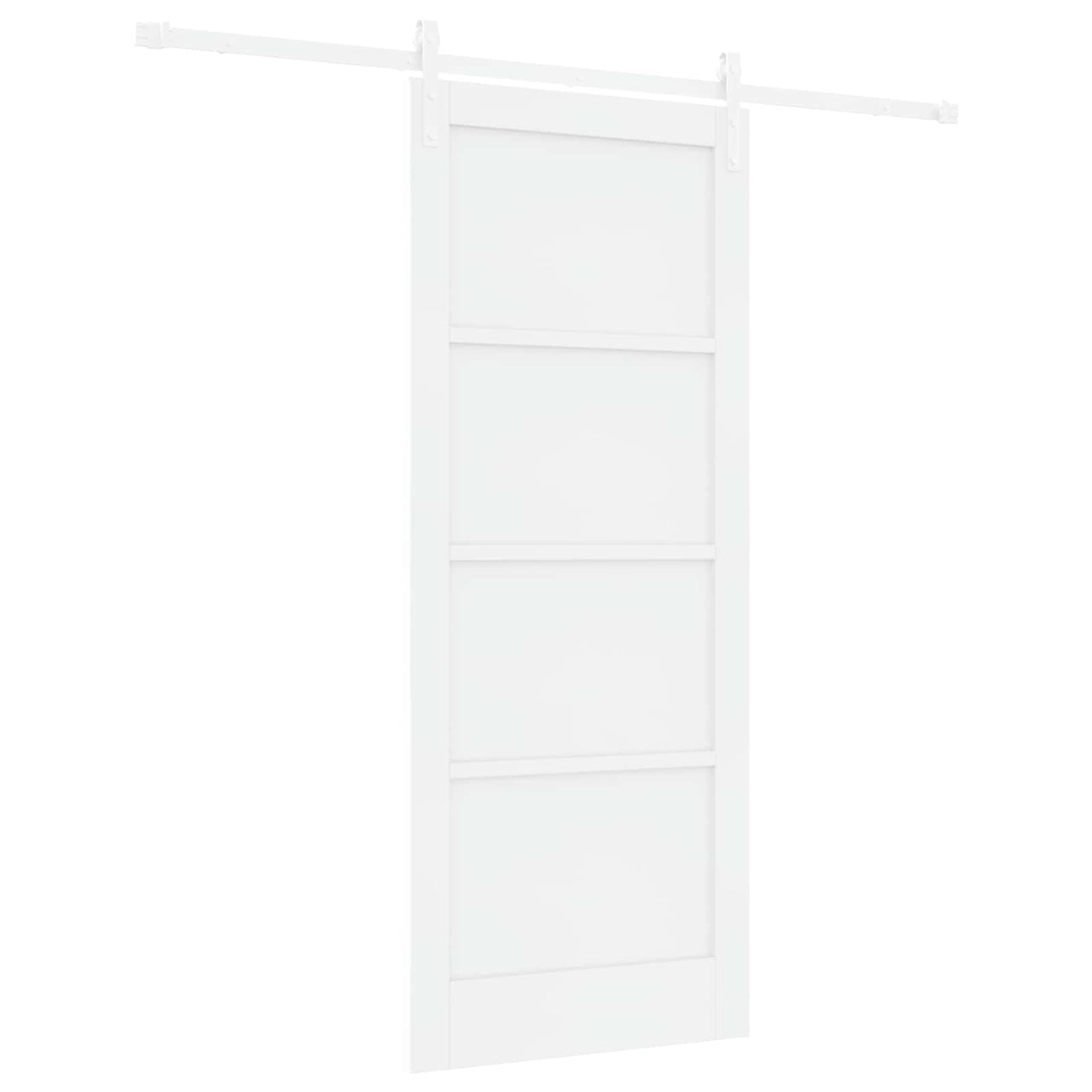 Porta de correr branca 83 x 202 cm madeira de pinho maciça 