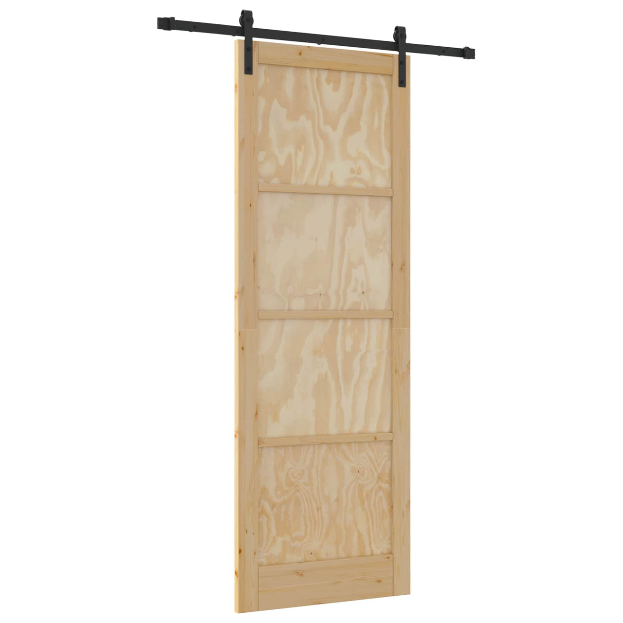 Puerta Corredera Natural 83 x 232 cm Madera de Pino Maciza
