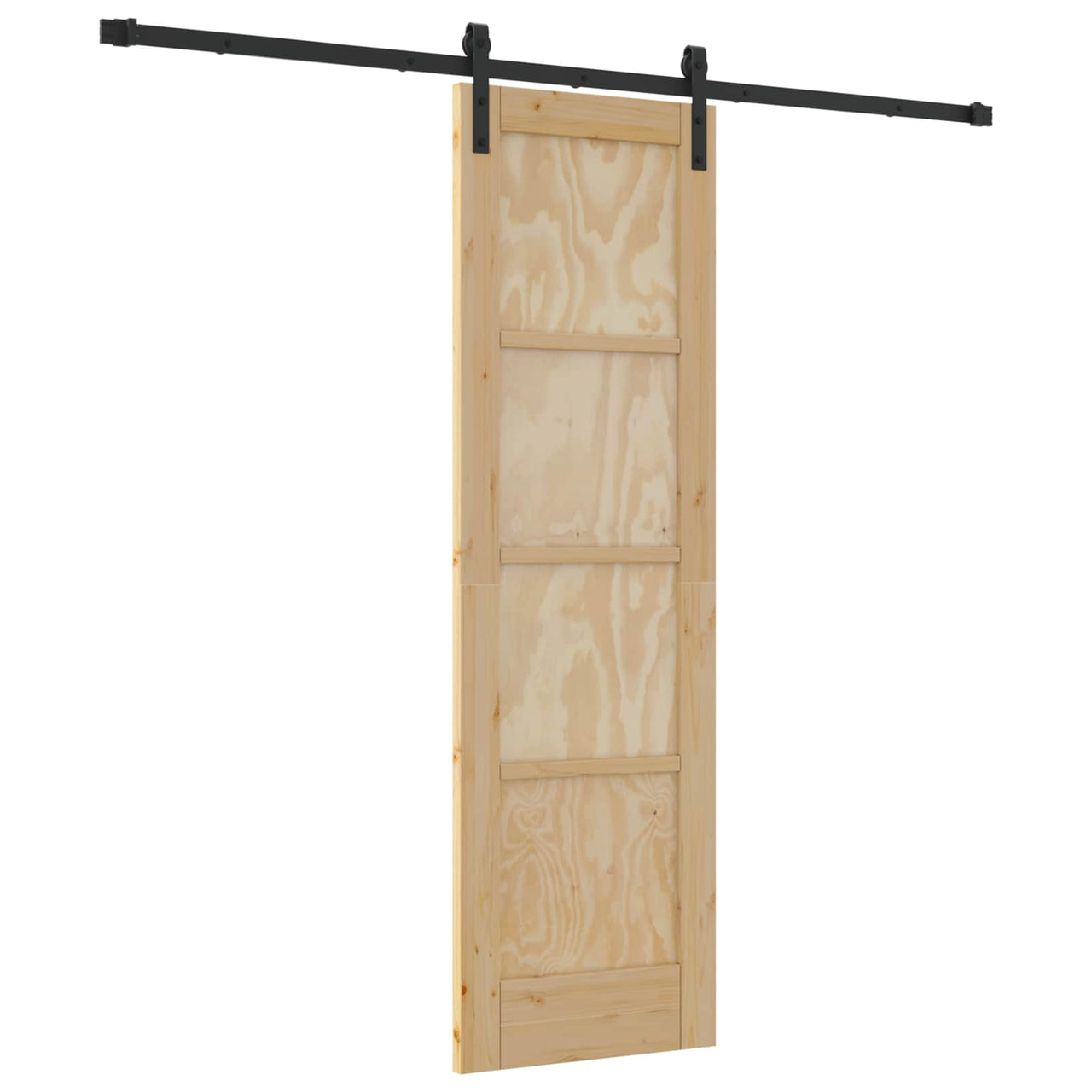 Porta de Correr Natural 61 x 198,5 cm Madeira de Pinheiro Maciça 