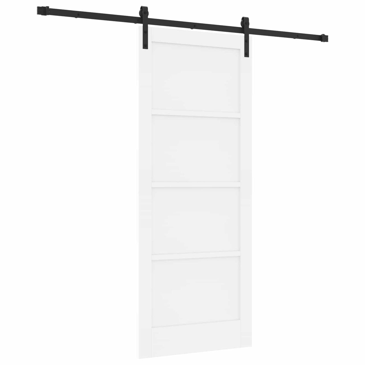 Porta de correr branca 83 x 202 cm madeira de pinho maciça 