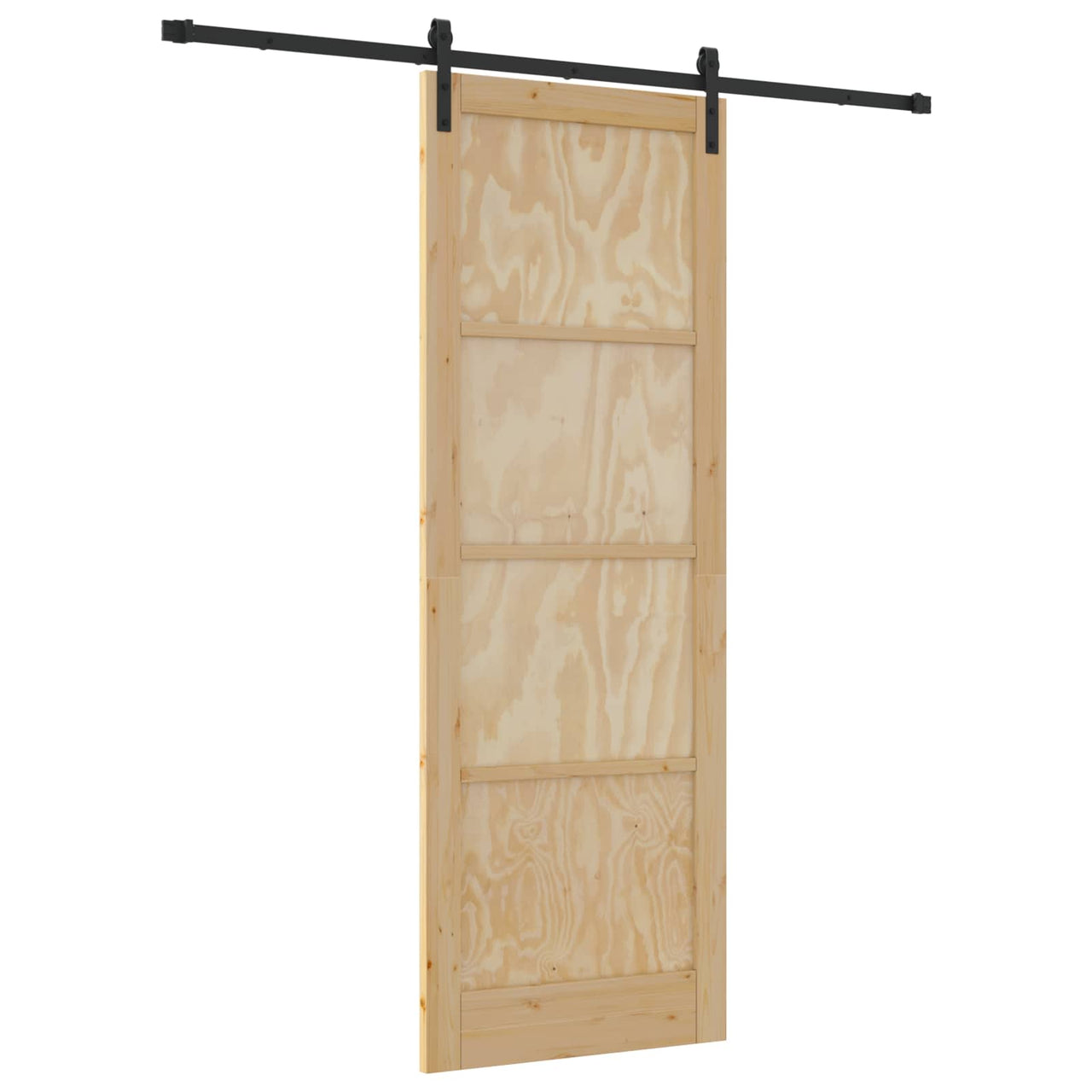 Porta de Correr Natural 83 x 232 cm Madeira de Pinheiro Maciça 