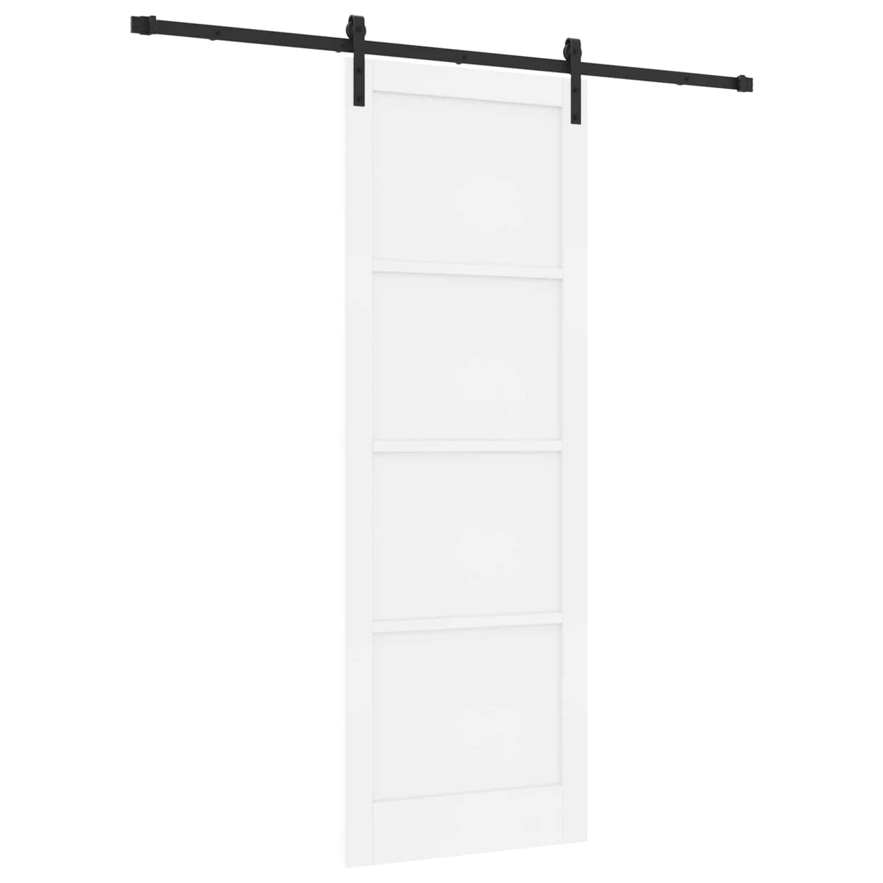 Porta de correr branca 83 x 232 cm em madeira maciça de pinho 