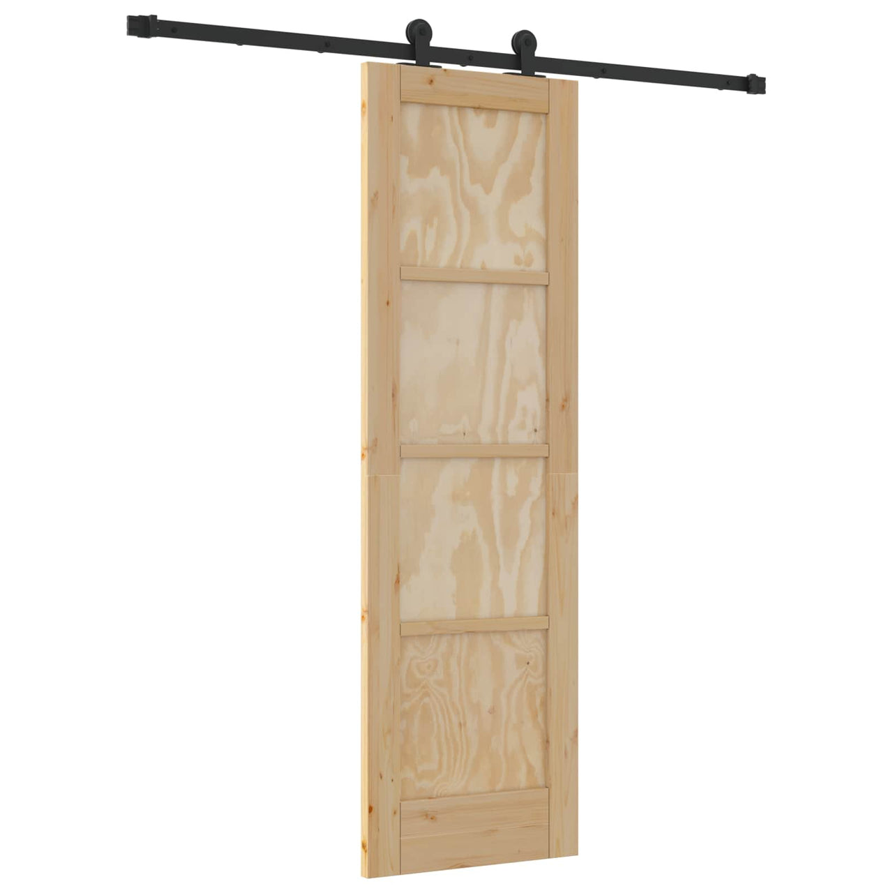 Porta de correr Natural e preto 61 x 198,5 cm 