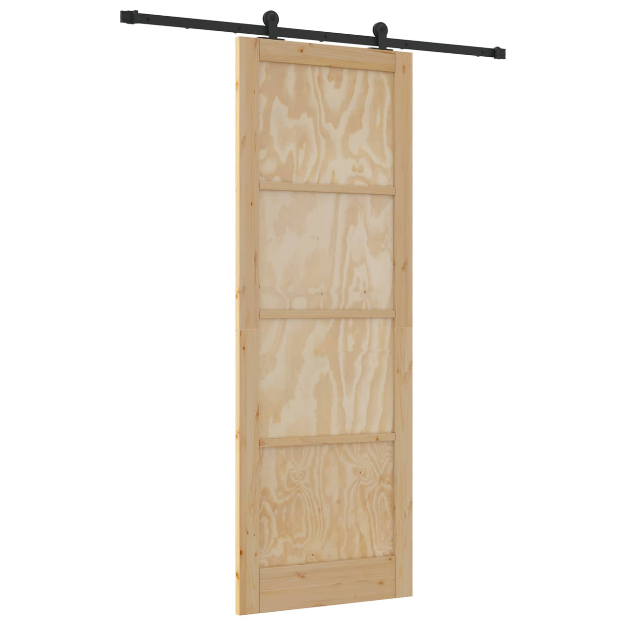 Puerta Corredera Natural y Negro 83 x 232 cm