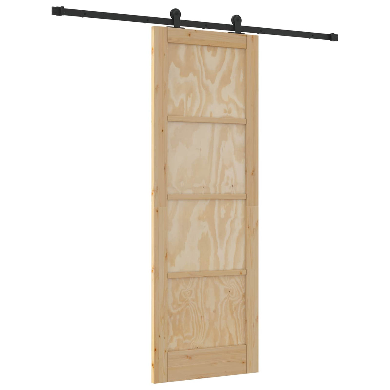 Puerta Corredera Natural y negro 73,5 x 211 cm