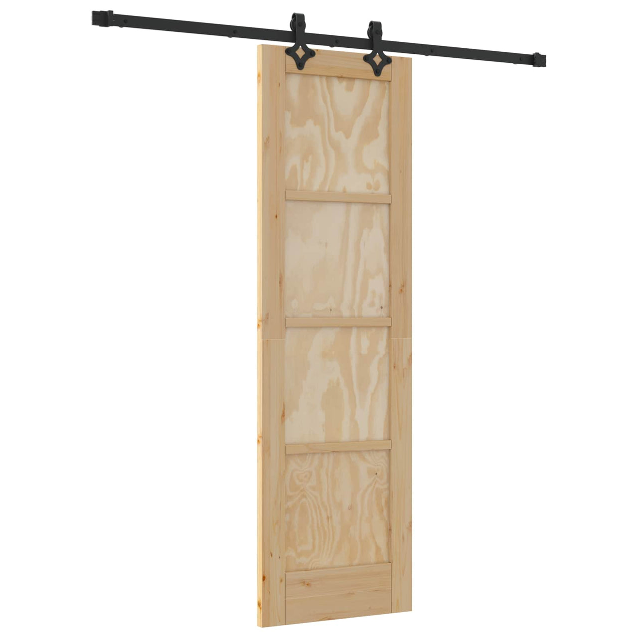 Porta de correr natural e preto 61 x 198,5 cm 