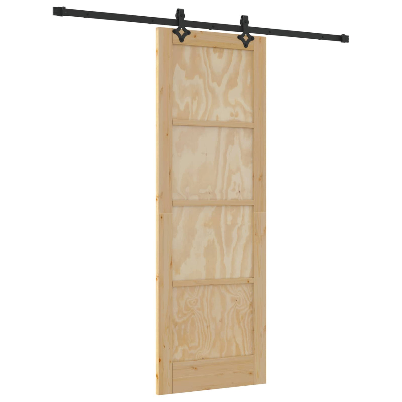 Puerta Corredera Natural y negro 73,5 x 211 cm
