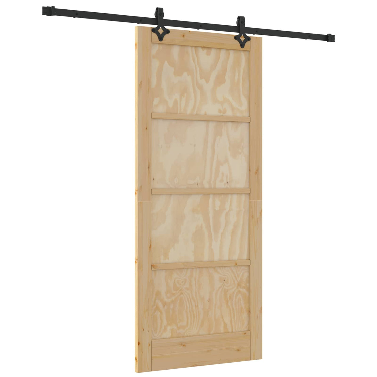 Puerta Corredera Natural y negro 86 x 198,5 cm