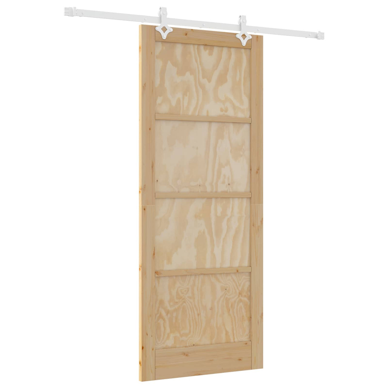 Puerta Corredera Natural y Blanco 86 x 211 cm