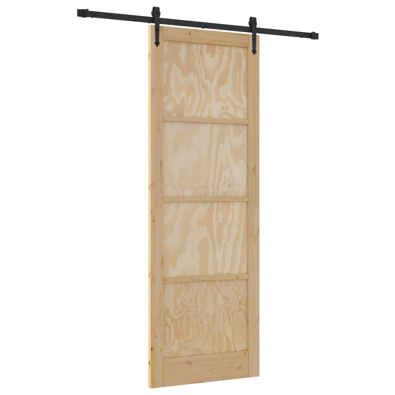 Schiebetür ORKDAL Natur und Schwarz 83 x 232 cm 