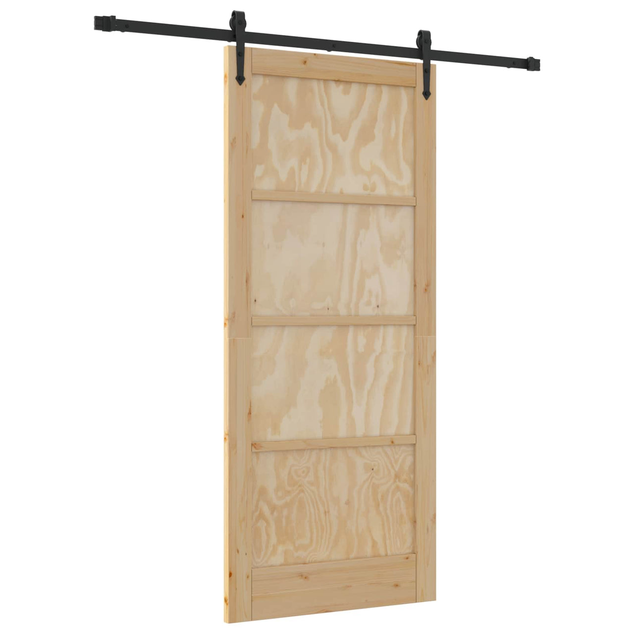 Puerta Corredera Natural y Negro 86 x 198,5 cm