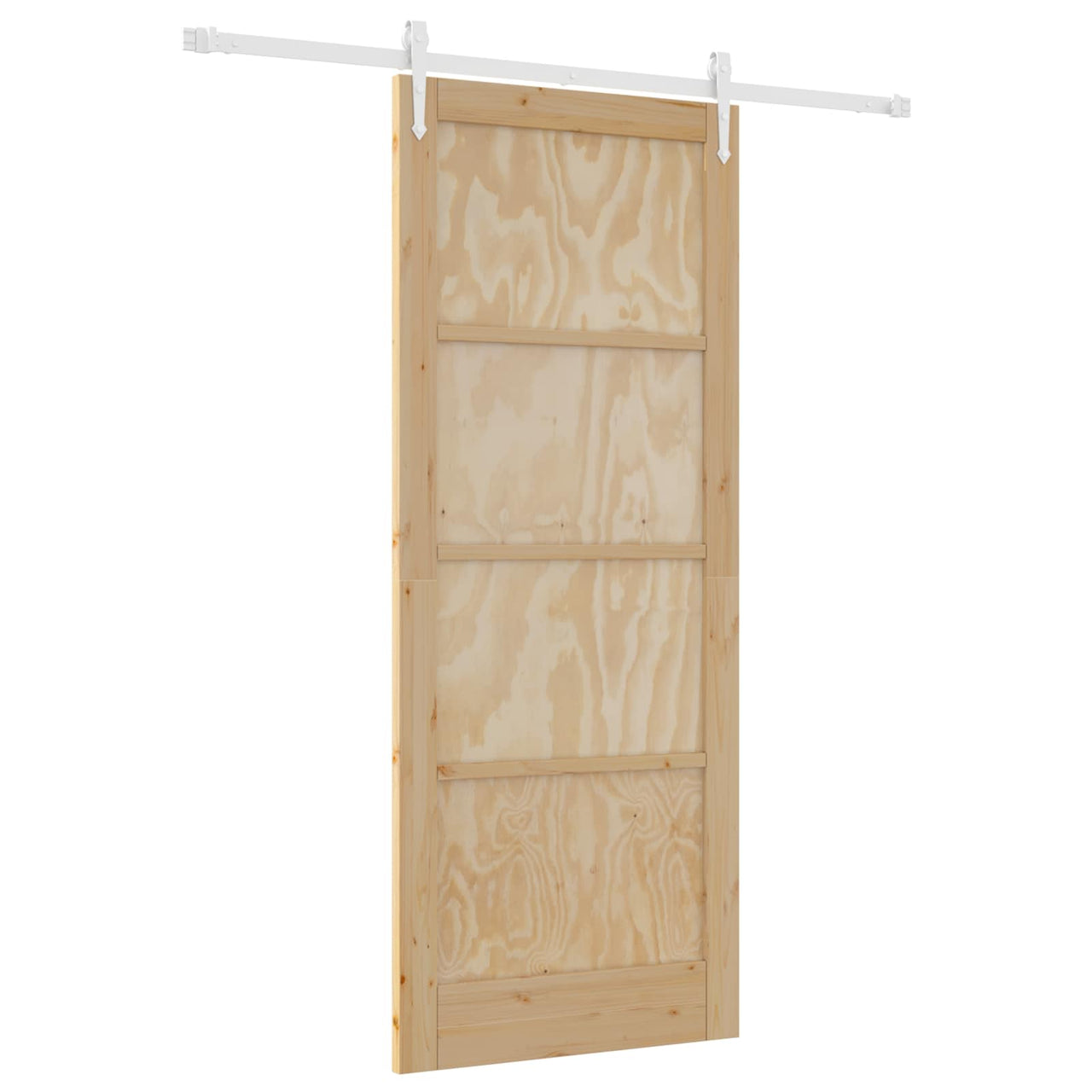 Puerta Corredera ORKDAL Natural y Blanco 86 x 211 cm